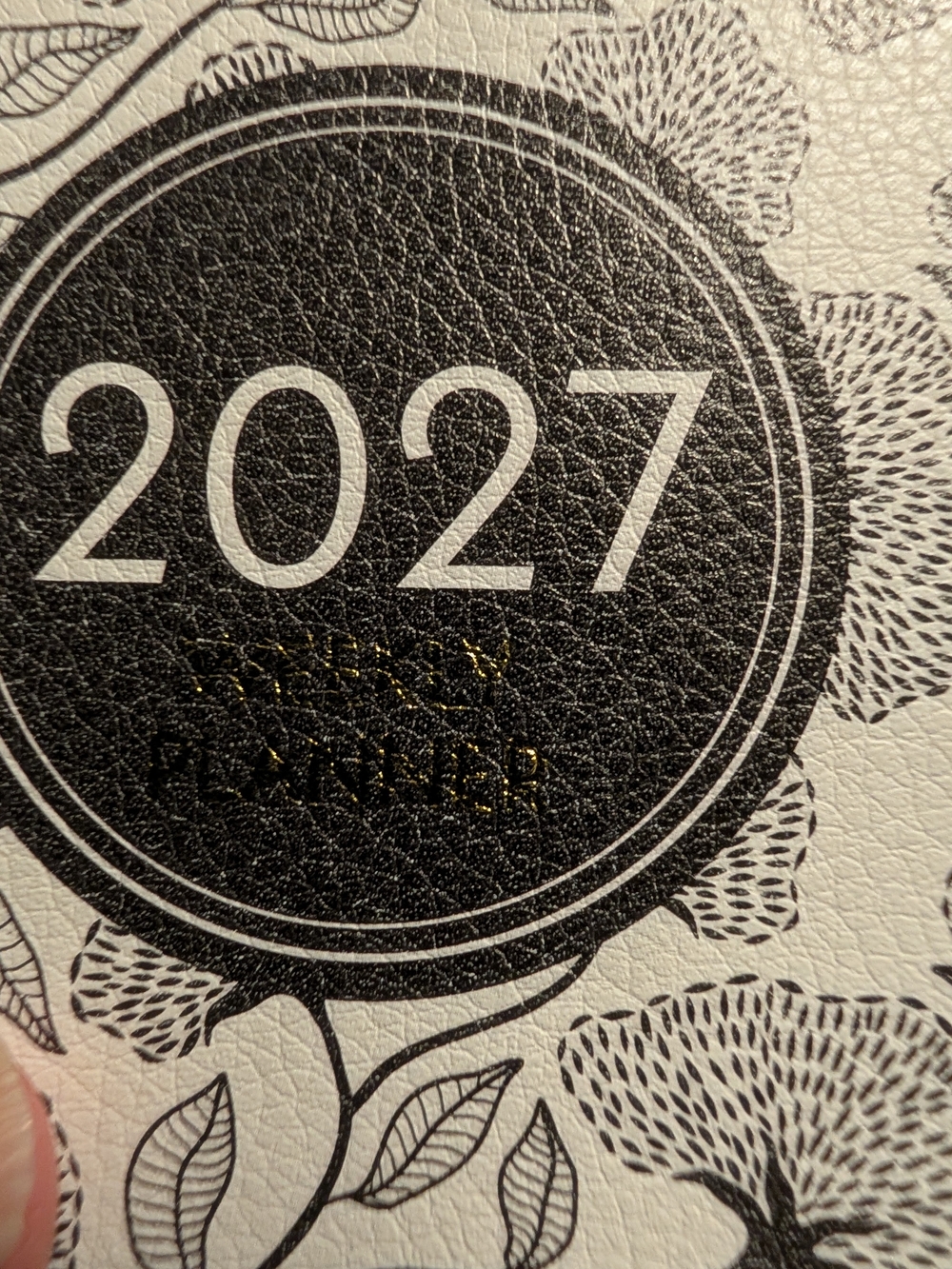 2027 Weekly Planner Notebook - Cream Floral Cover - Picture 5 of 5